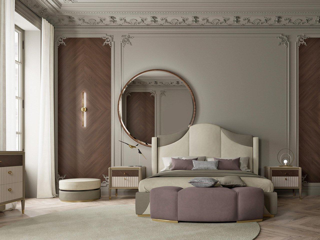PR.52 Upholstered fabric double bed