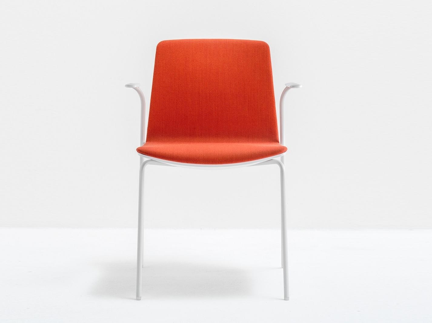 NOA 726 Upholstered polycarbonate chair with armrests