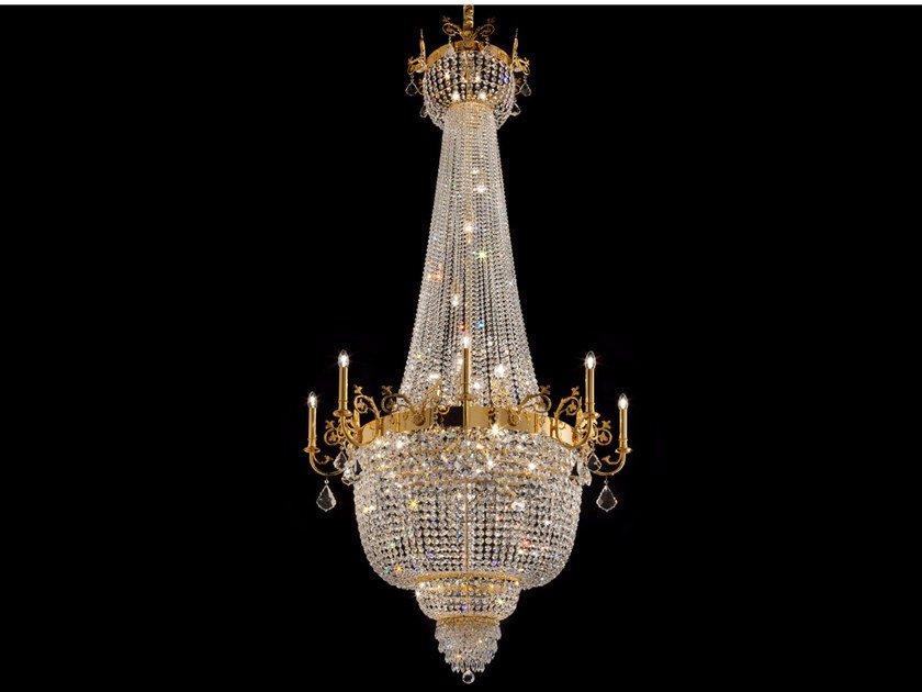IMPERO & DECO VE 849 26 Incandescent pendant lamp with crystals