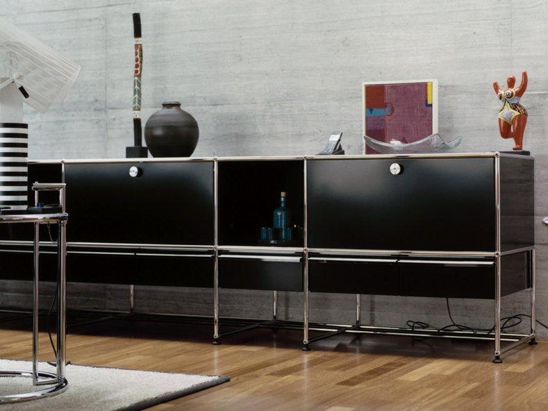 HALLER CREDENZA FOR LIVING ROOM Modular metal sideboard