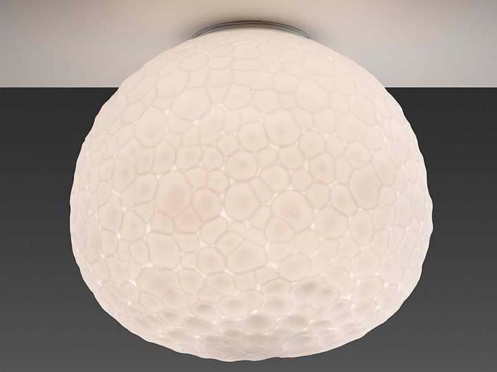 METEORITE Halogen blown glass ceiling lamp