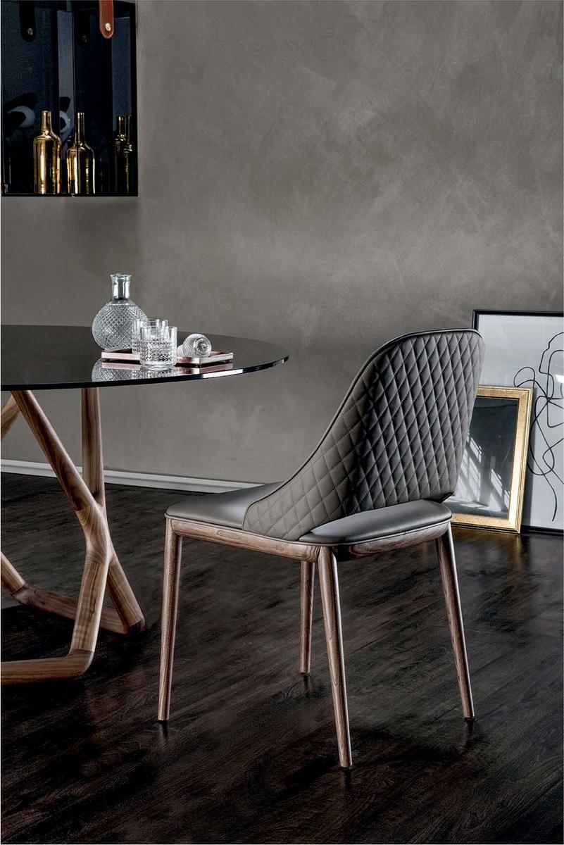 MALVA ÈLITE Upholstered leather chair