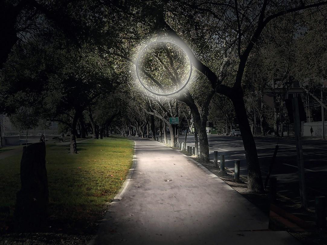 O' LED aluminium outdoor pendant lamp