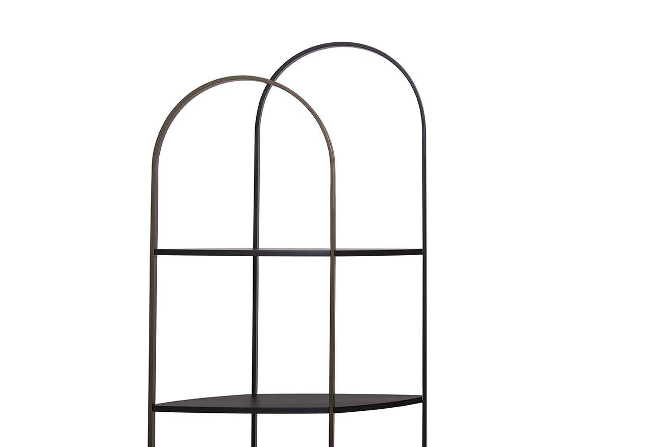 SAND Freestanding painted metal bookcase