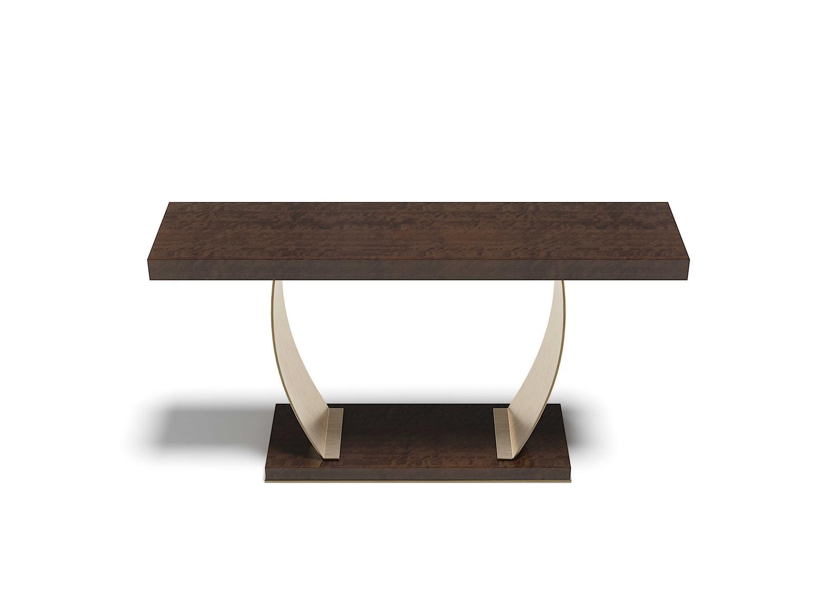 KARAMEL Rectangular steel and wood console table KARAMEL Rectangular steel and wood console table