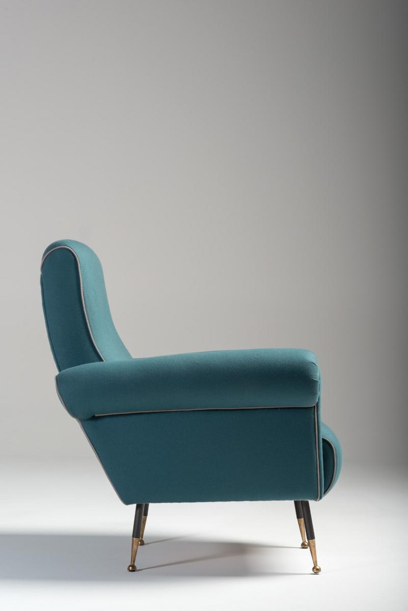 PULCE Wool armchair with armrests