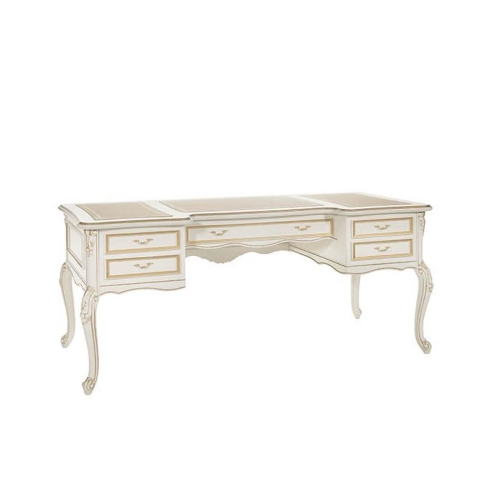 BENEDETTA Rectangular wood writing desk with drawers