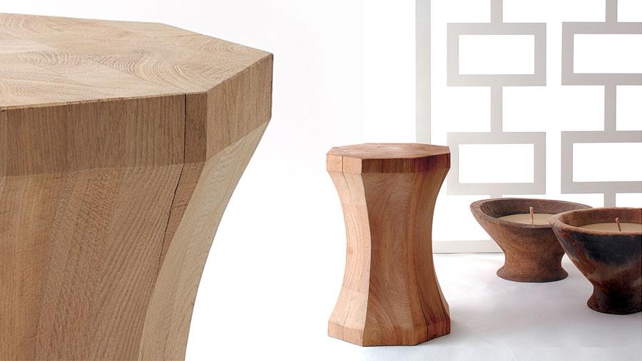 THOMPSON Oak stool / coffee table
