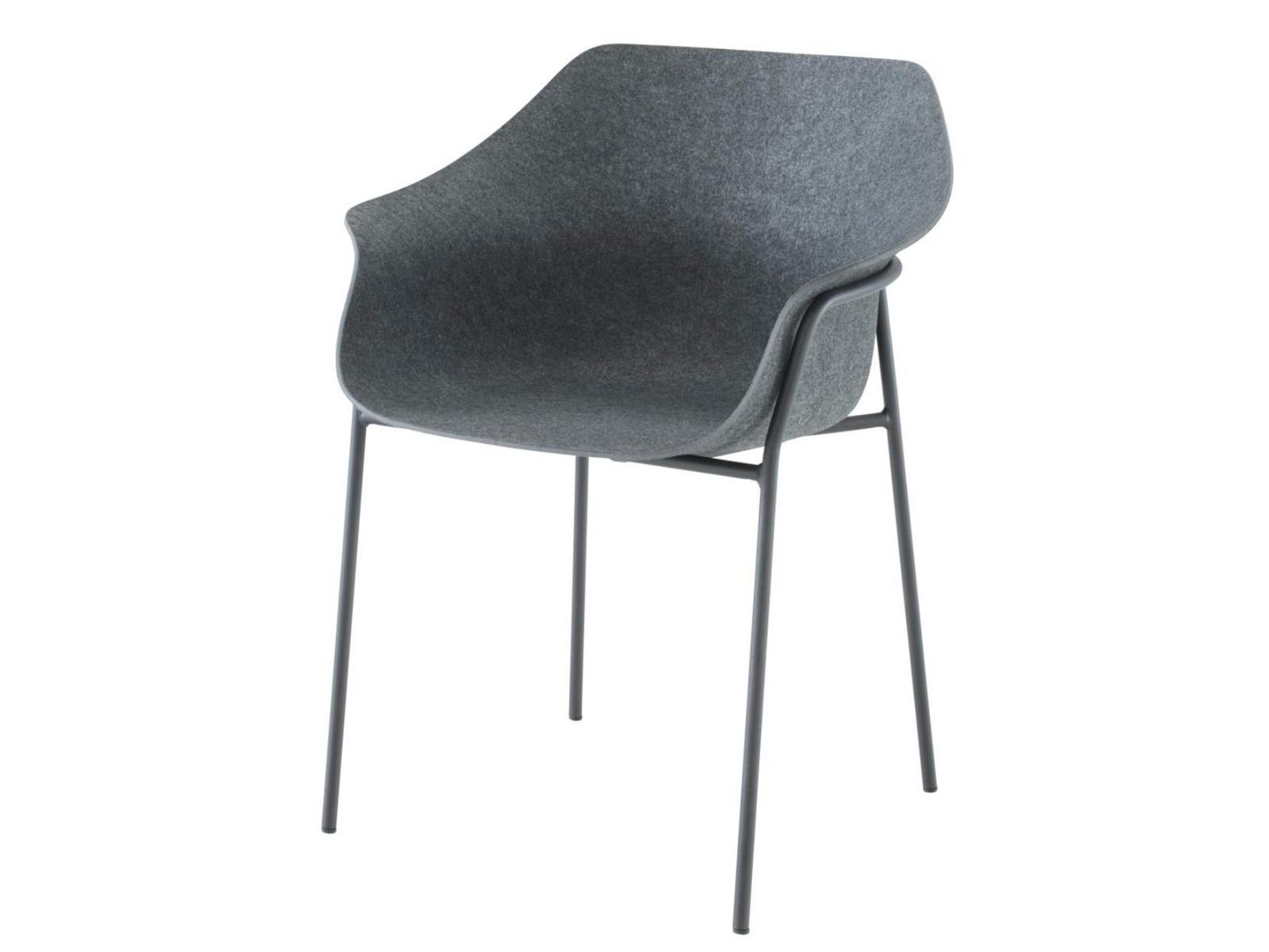 ETTORIANO Felt chair with armrests