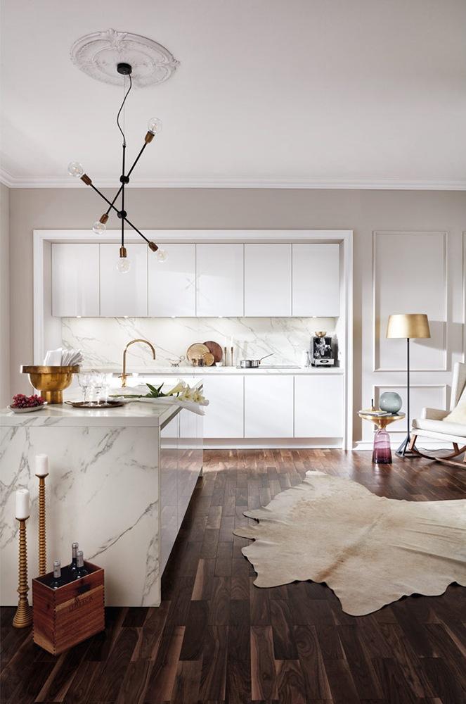 Kitchen with integrated handles Haecker classic 2030 GL