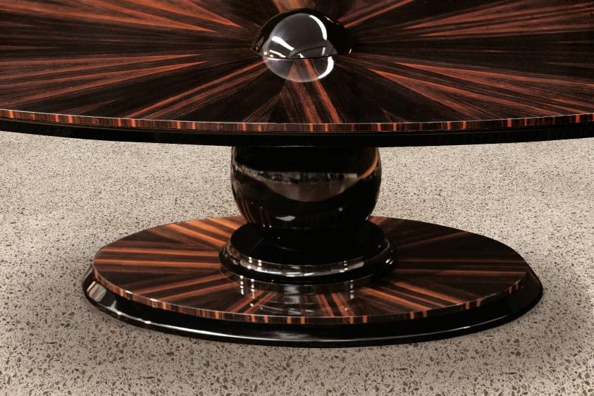 KOVAL Low oval wooden coffee table