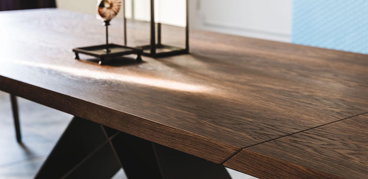 PREMIER WOOD DRIVE Rectangular veneer table