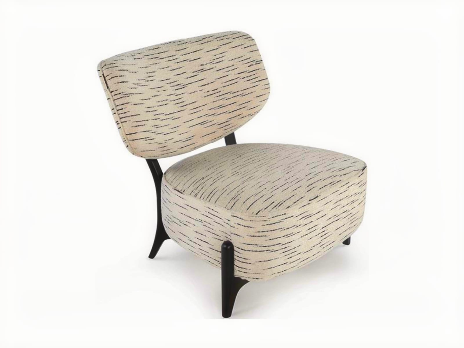 SILLA The 'Silla' armchair features a distinctive embracing backrest and sturdy external legs, offering both comfort and a stylized, Scandinavian-inspired design.