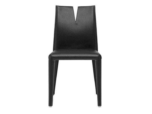 CUTTER Upholstered tanned leather chair