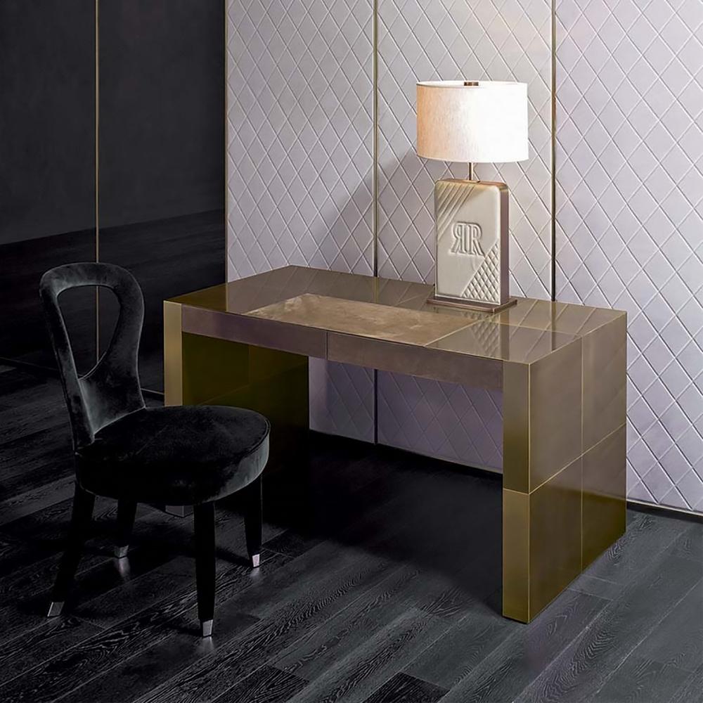 FLORIDA Brass writing desk in a luxury style