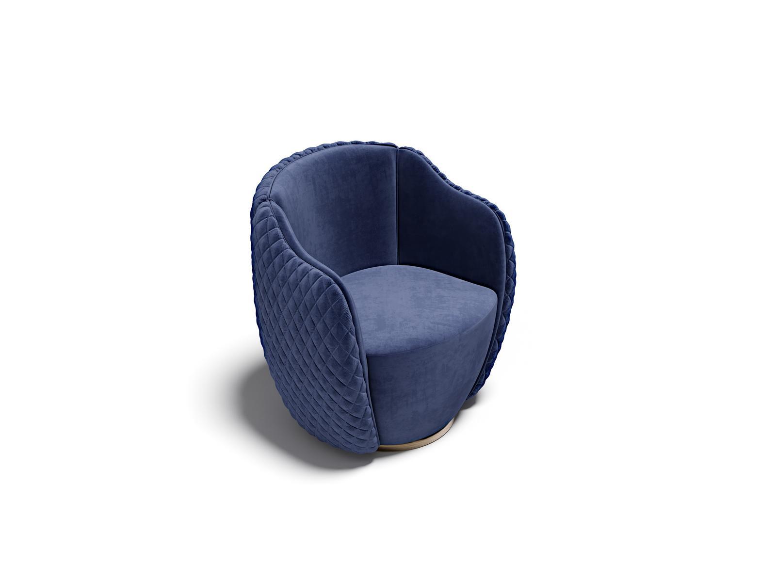 AUDREY S Upholstered fabric armchair with armrests