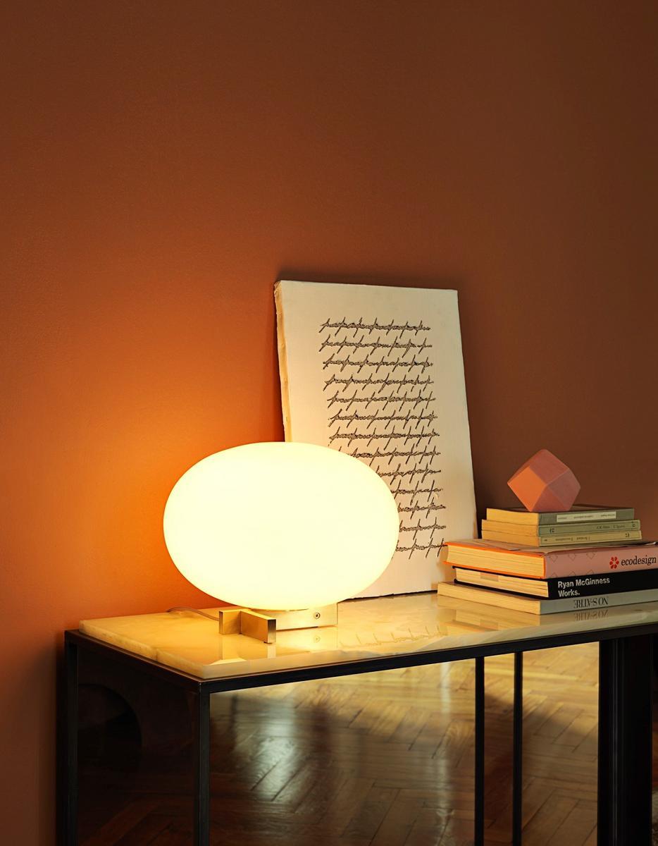 ALBA - 265 Brass and glass table lamp