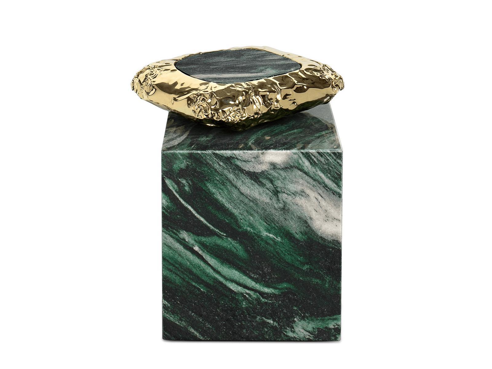 STONEHENGE LAPONIA GREEN Square marble coffee table