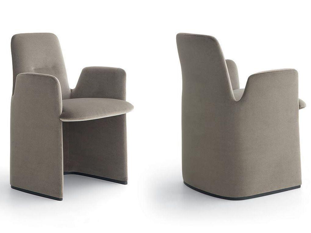 GUEST Upholstered fabric chair with armrests