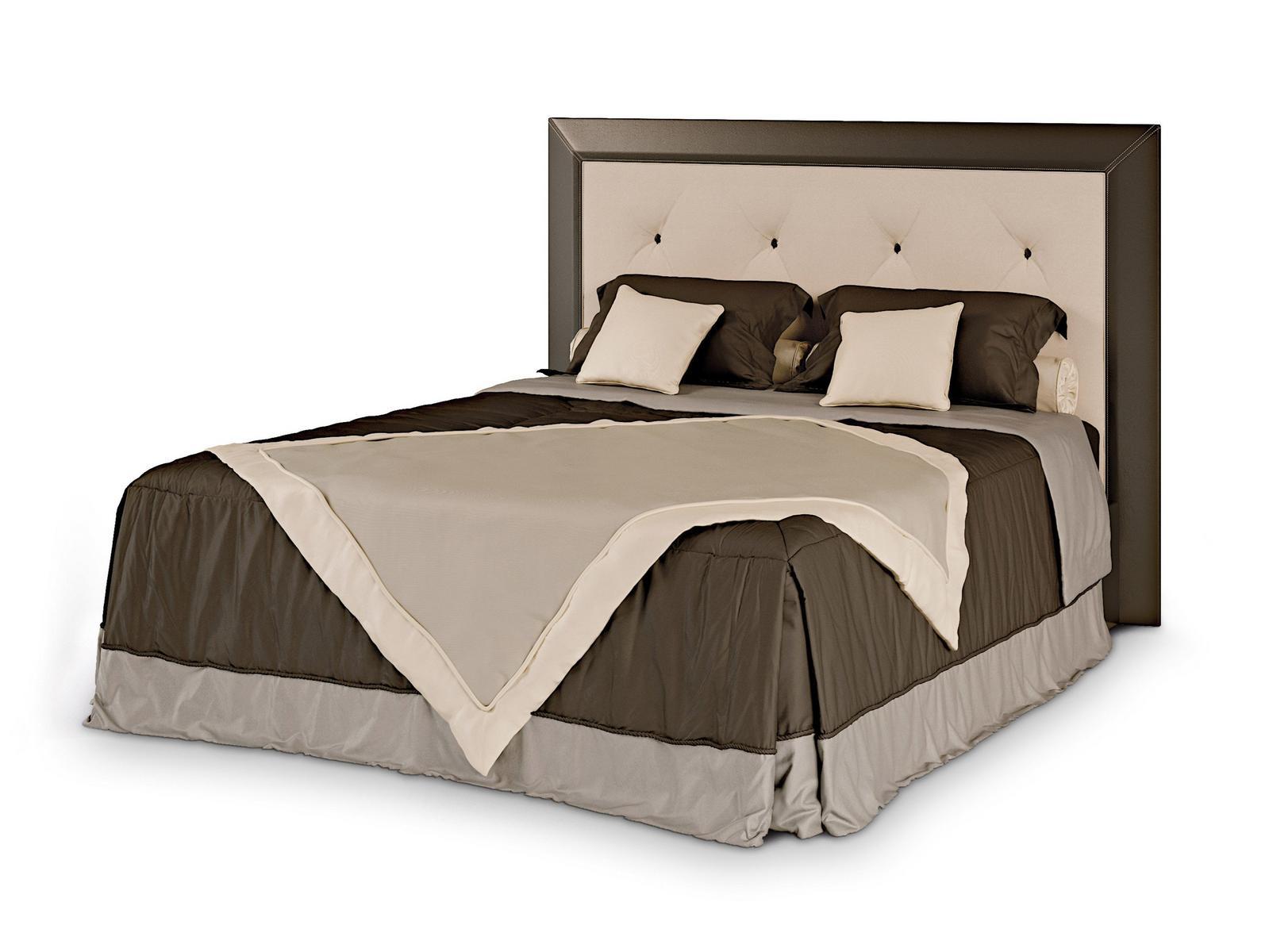 PARK AVENUE Upholstered microfiber bed with tufted headboard