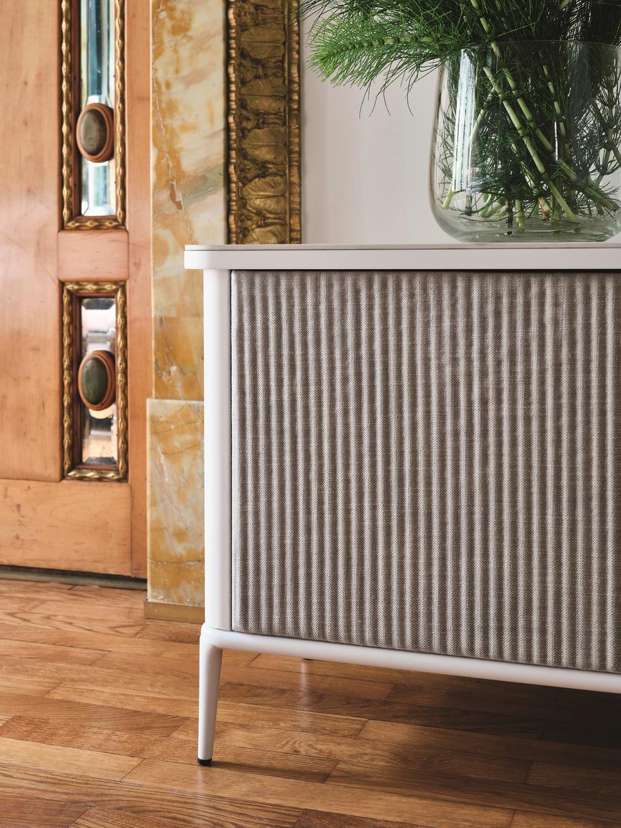 LEA Wooden sideboard with hinged doors and ceramic top