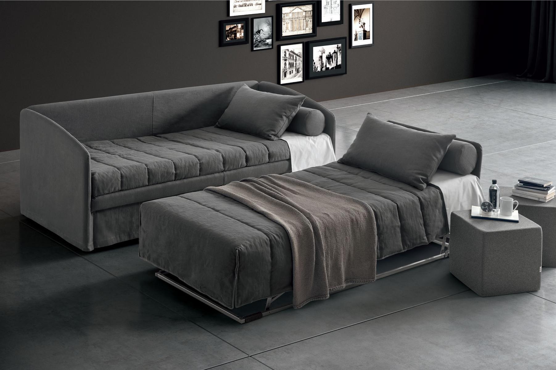 CARLETTO PLUS Fabric sofa bed with removable cover