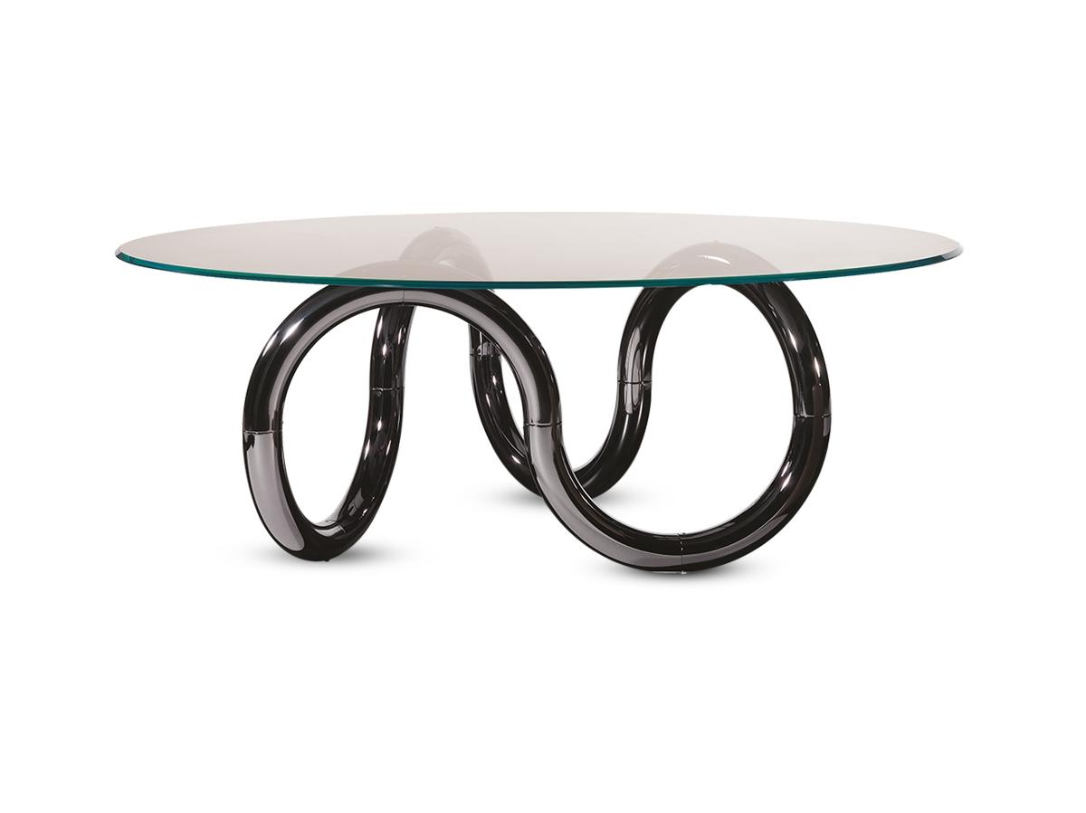 AENIGMA Round glass dining table