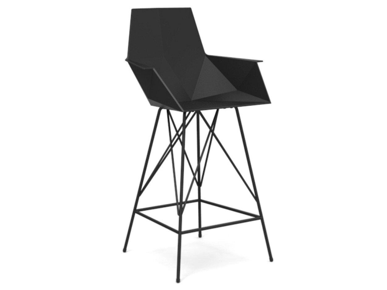 FAZ Polypropylene garden stool with armrests