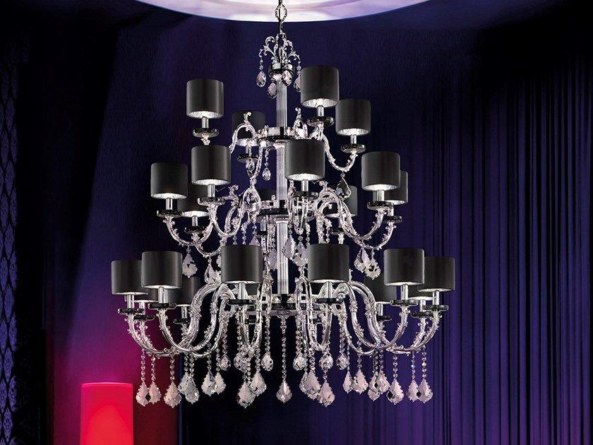 ETERNITY 12+8+4 Incandescent brass chandelier with crystals