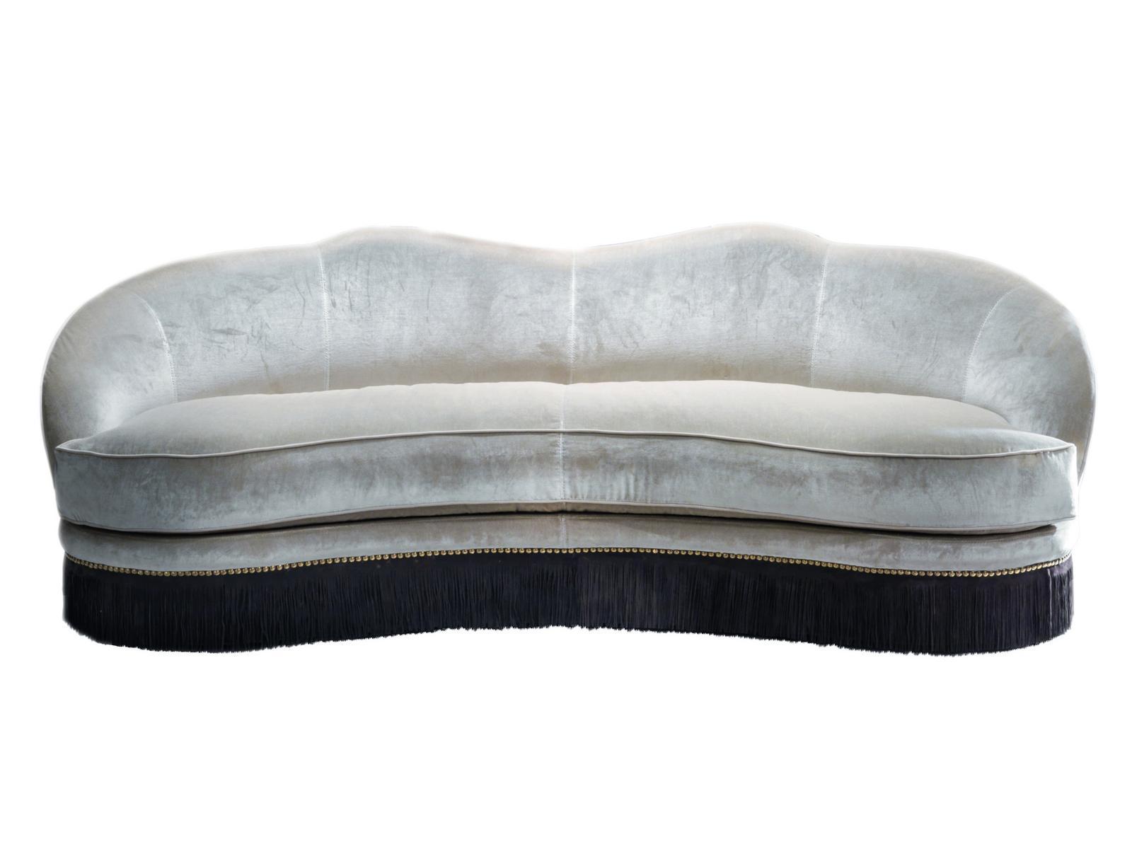 DAISY Curved leather sofa