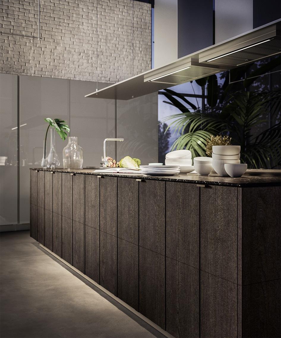 Lacquered kitchen with handles ALF Valdesign Maggiorana