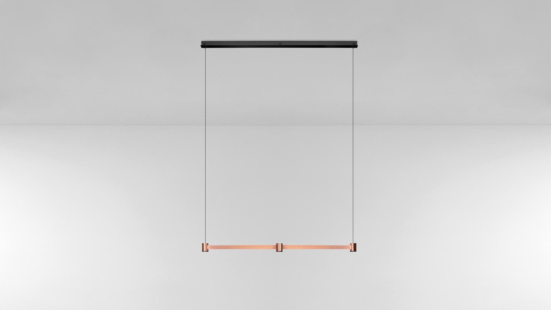 ART SURFACE LED direct light brass pendant lamp