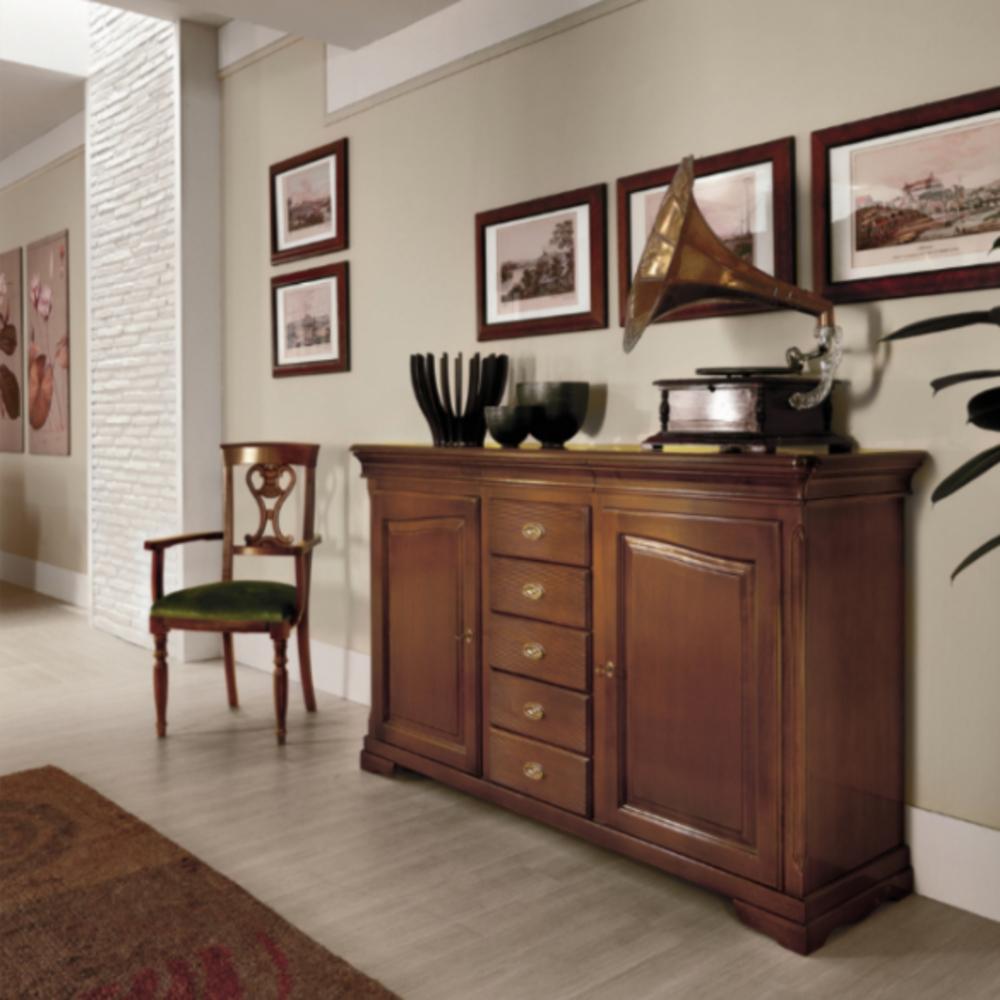 FIESOLE Solid wood sideboard with doors