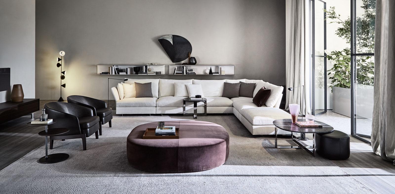 HOLIDAY Sectional leather sofa