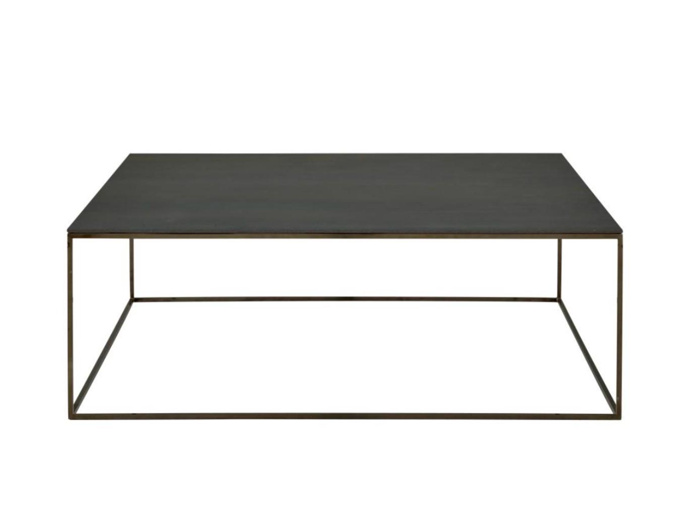 SPACE Low square porcelain stoneware coffee table