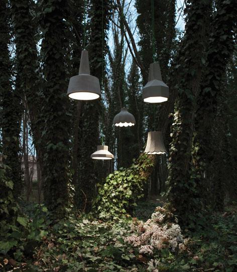 MAMMOLO Cement outdoor pendant lamp