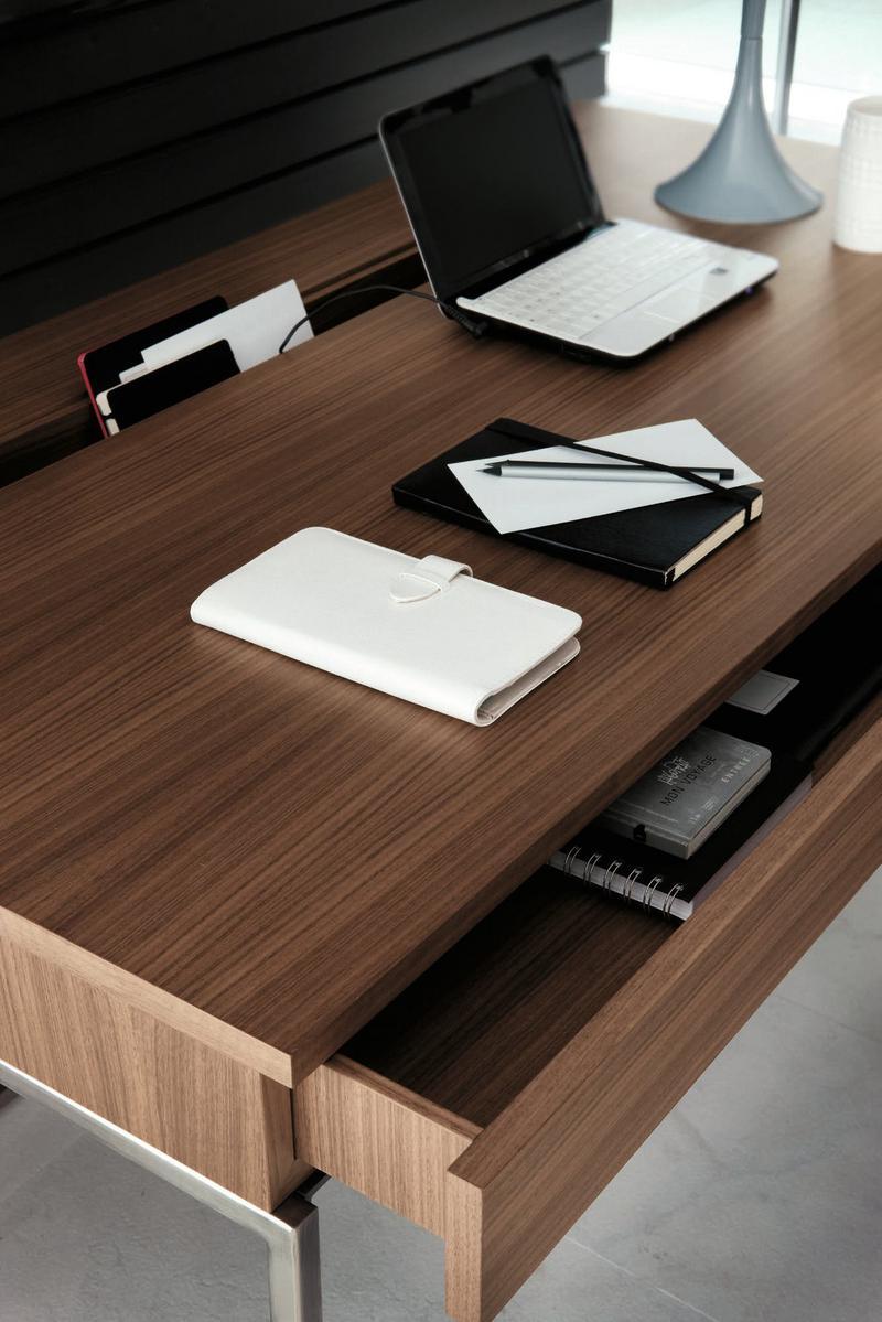 KEPLER Walnut secretary desk with drawers