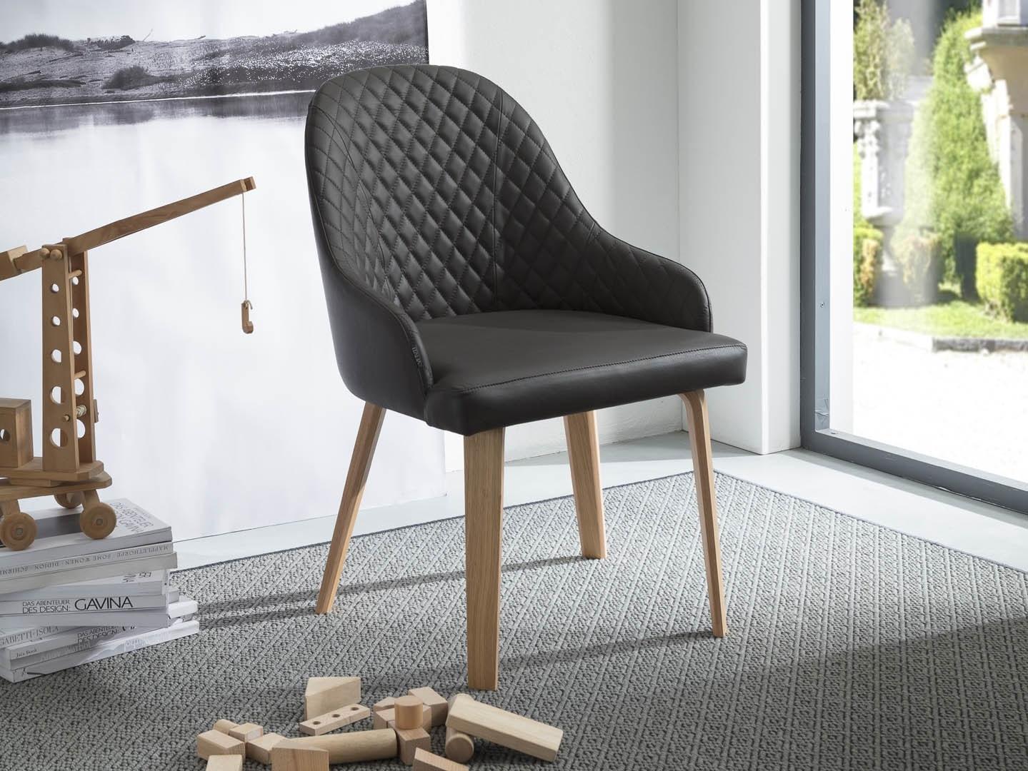 ATENA Upholstered chair with armrests