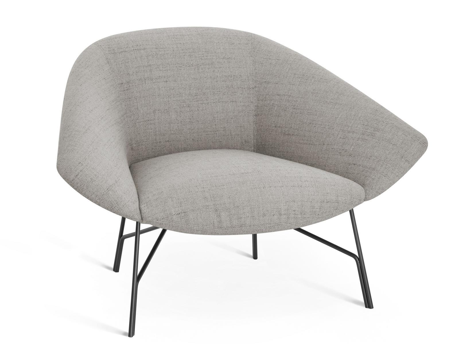 LENNOX Fabric armchair with armrests