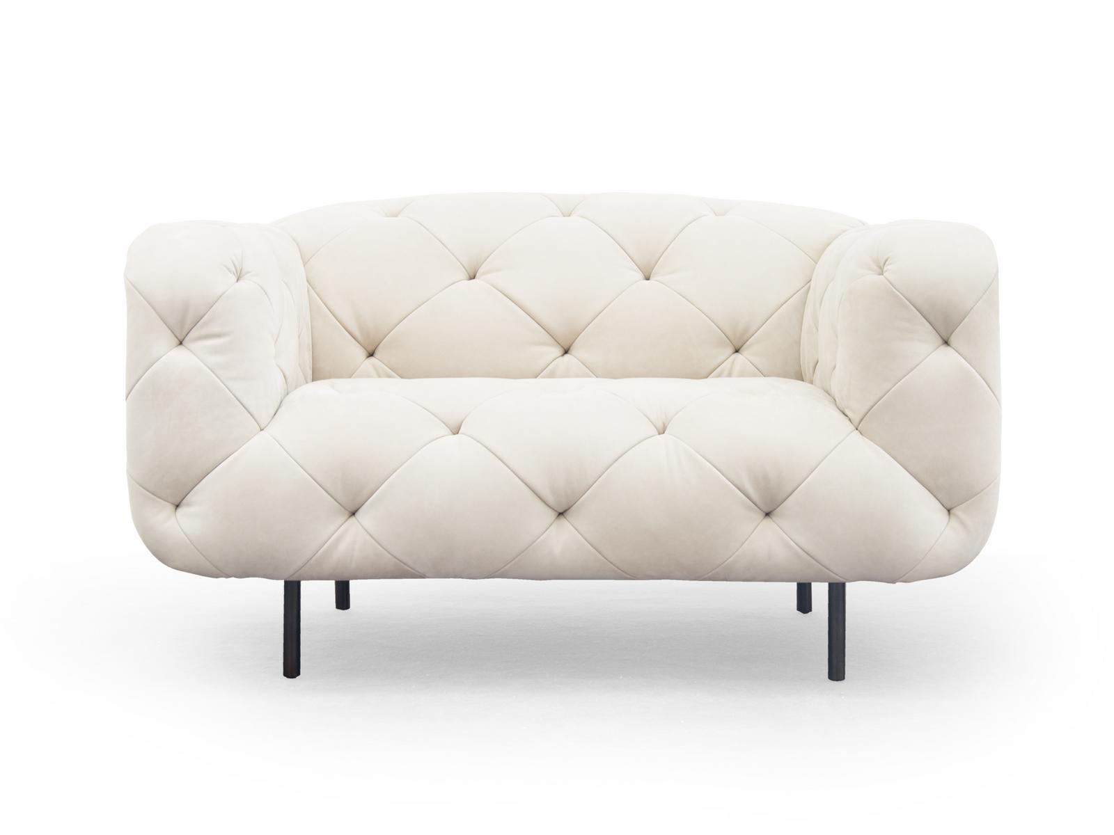 OVERSEAS/B Tufted nabuk armchair