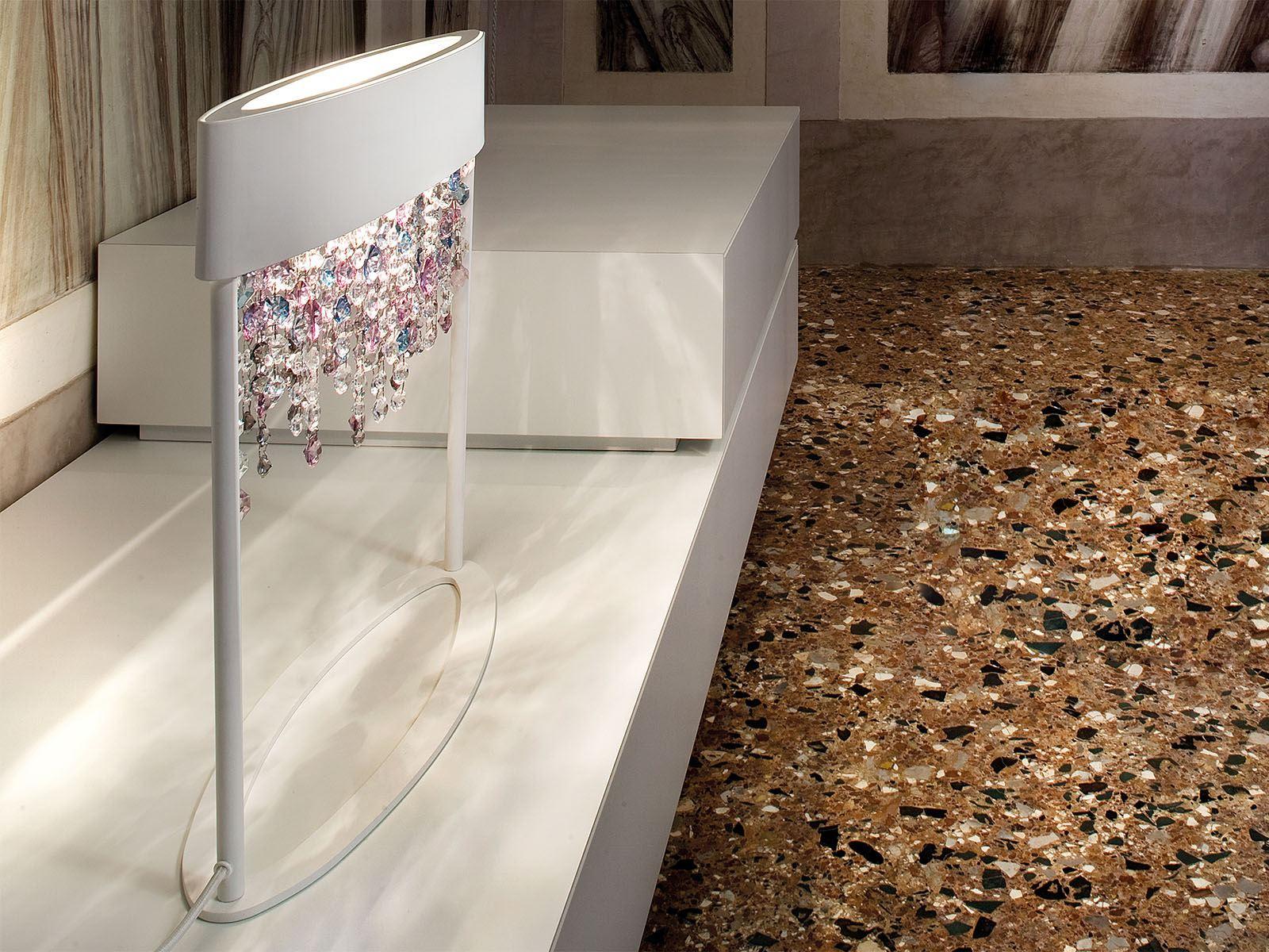 OLÁ TL2 LED painted metal table lamp with crystals OLÁ TL2 LED painted metal table lamp with crystals