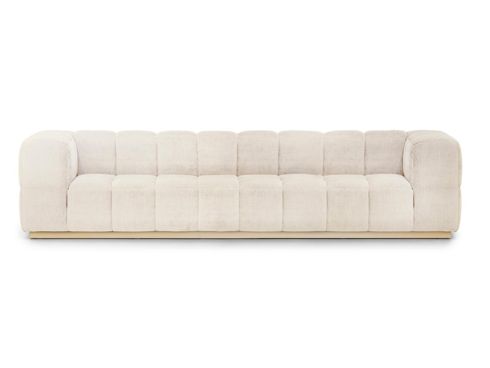 MAYOR Tufted 4 seater fabric sofa