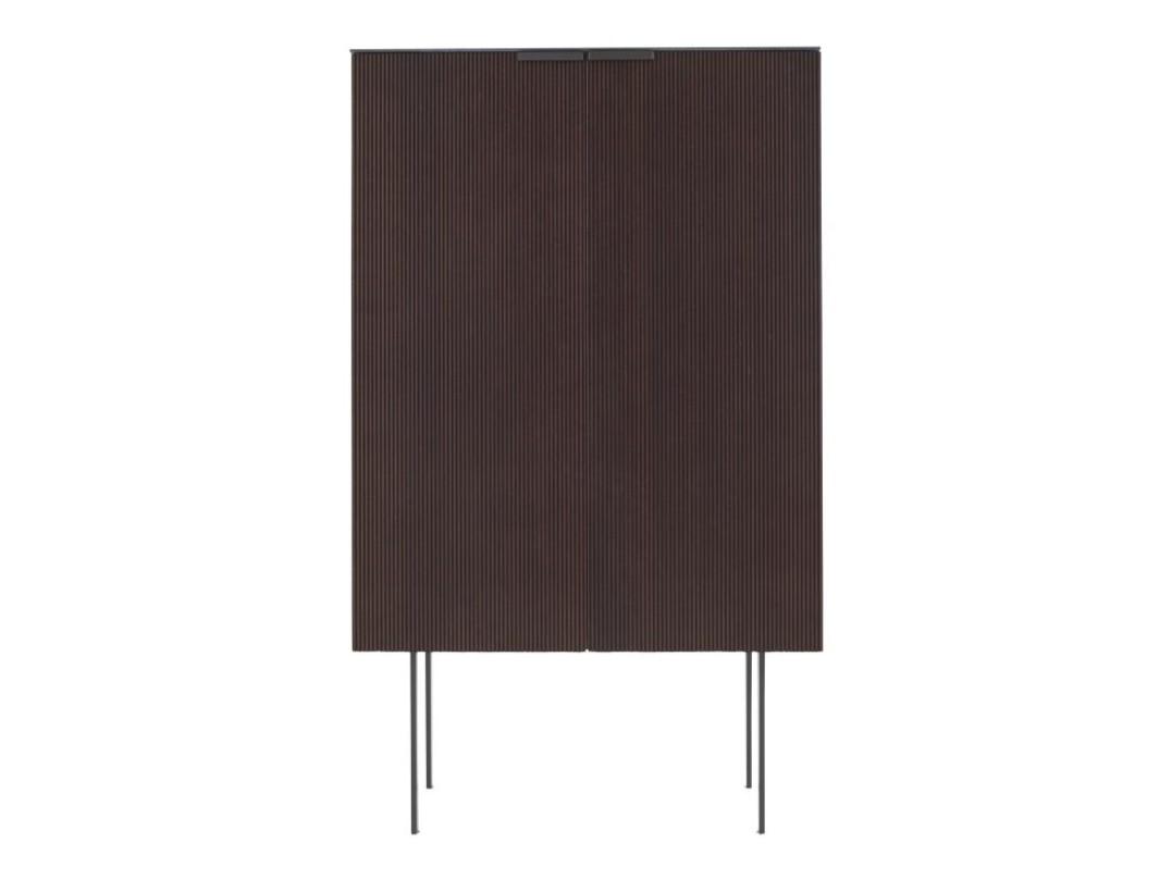 SELVANS Walnut highboard with doors