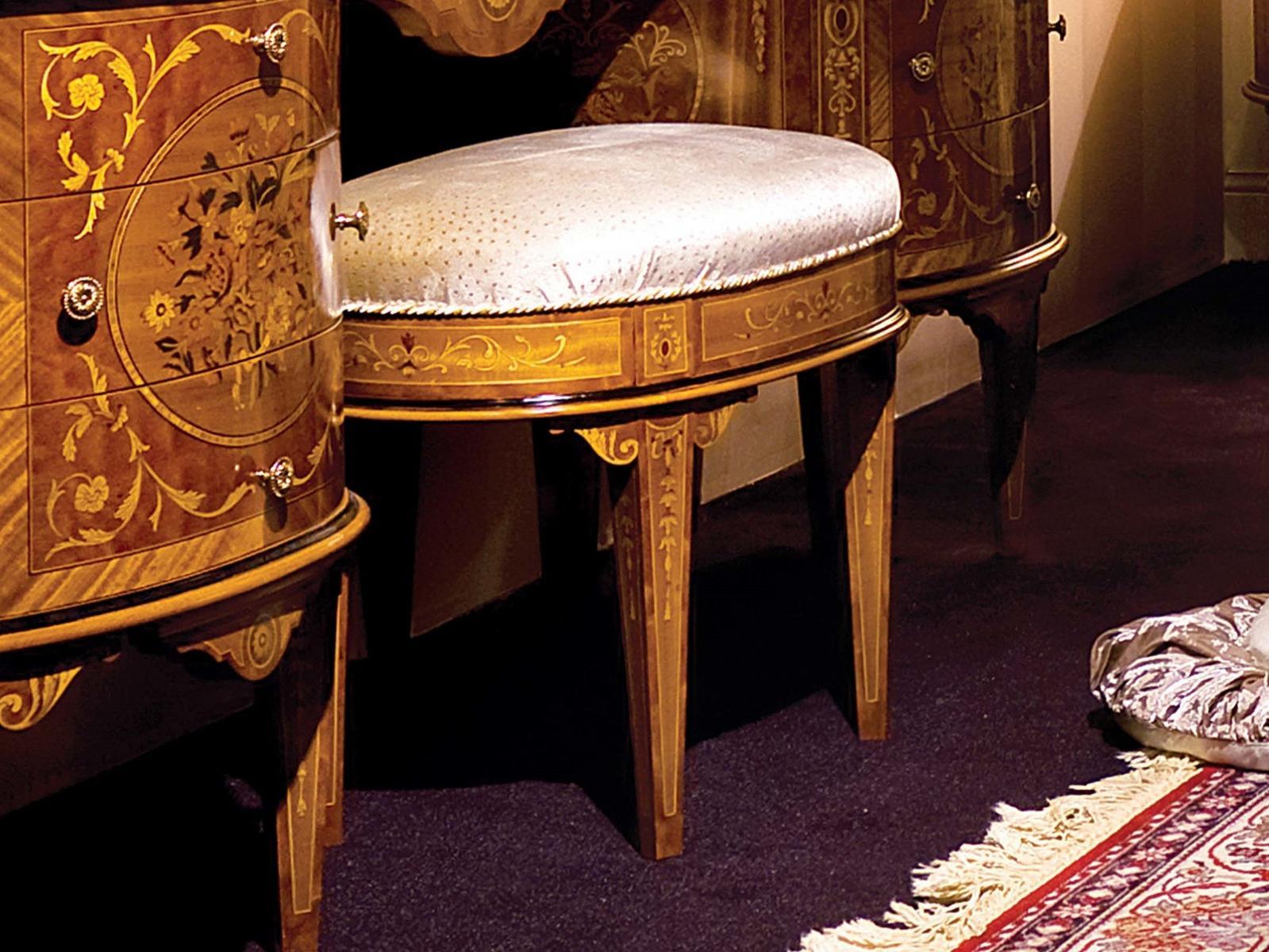 STILE MAGGIOLINI Low fabric stool with integrated cushion