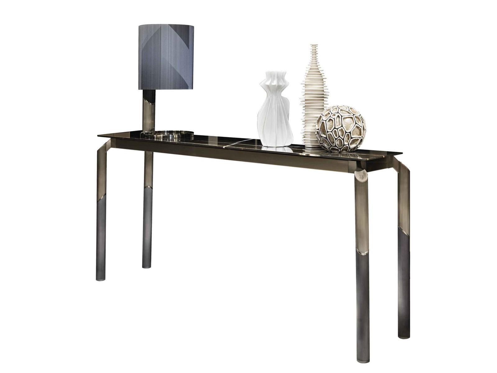MILTON Rectangular marble console table MILTON Rectangular marble console table