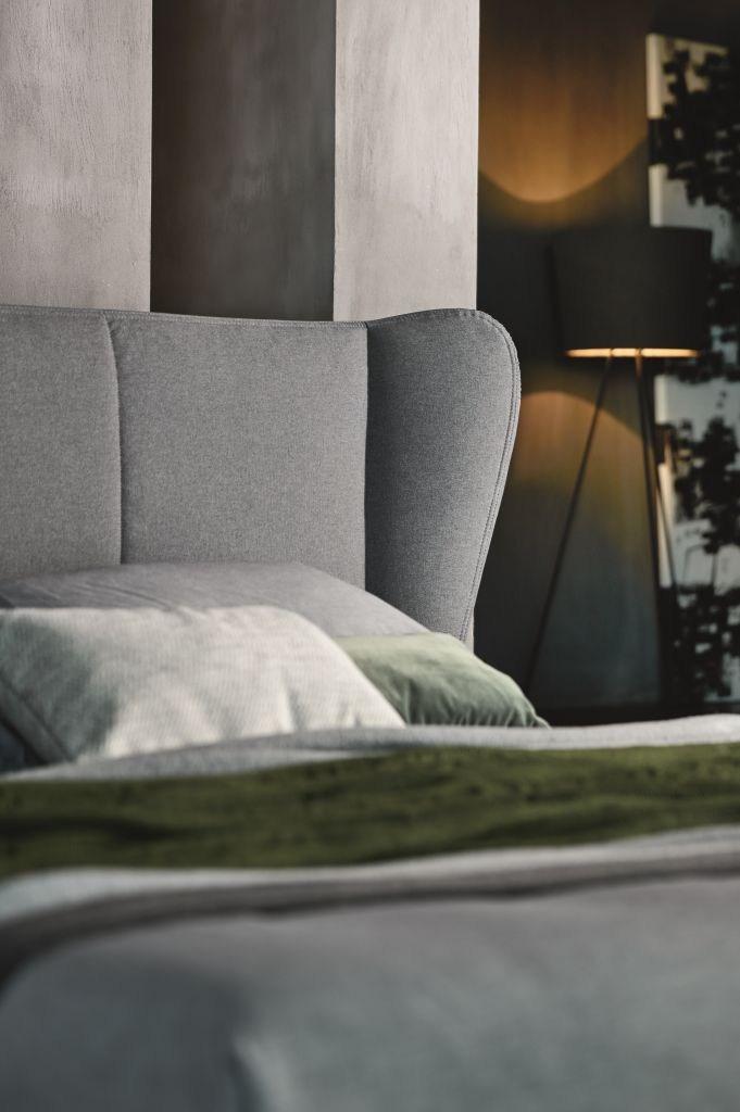 OPUS 2.0 Double bed with upholstered headboard
