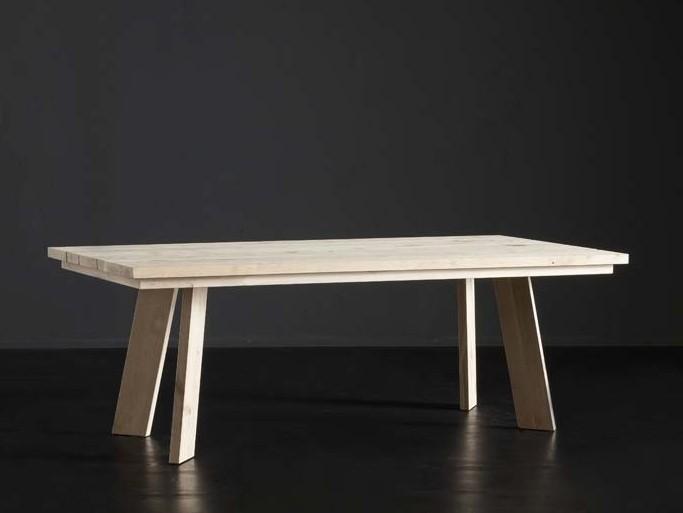MADRID + STREET Rectangular wooden dining table