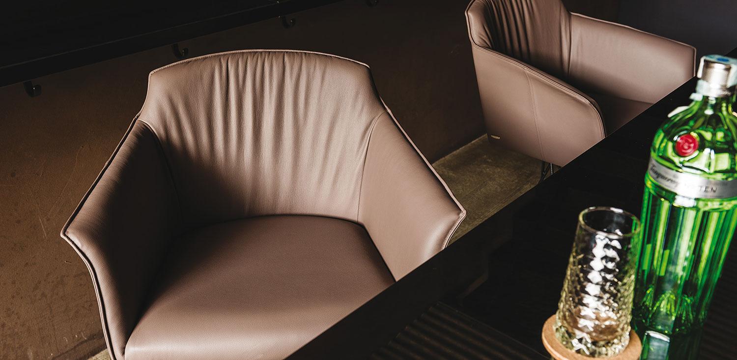 FLAMINIO Fabric bar chair