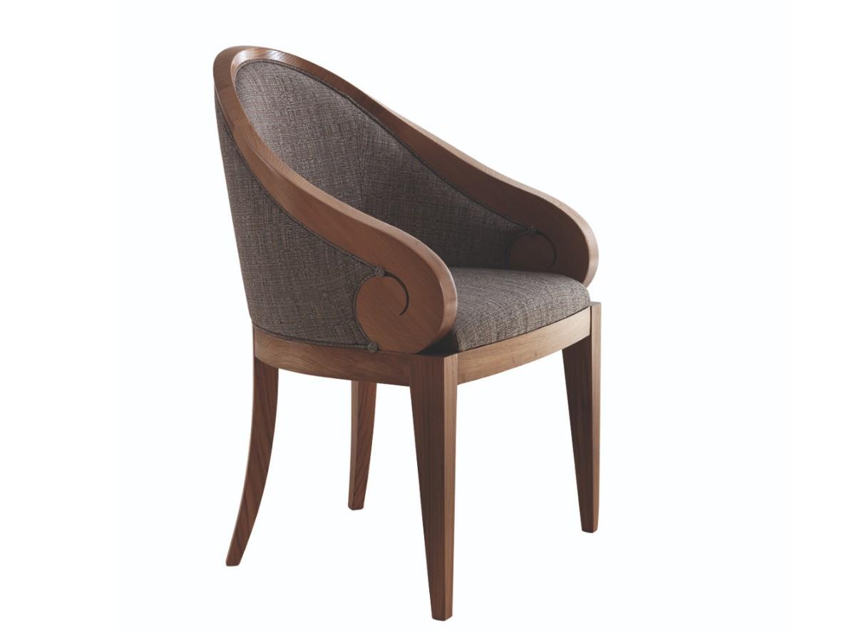 SEAN Solid wood chair with armrests