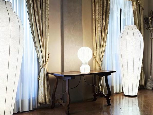 COCOON GATTO LED cocoon resin table lamp with dimmer